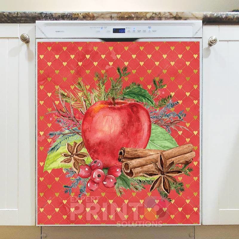 Christmas - Apple Cinnamon Design #3 Dishwasher Sticker