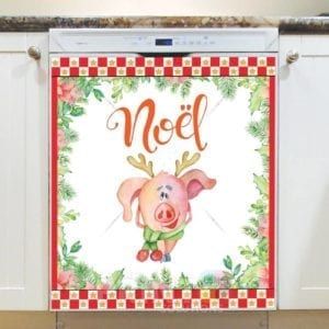Cute Piggies' Christmas #3 - Noel Dishwasher Sticker