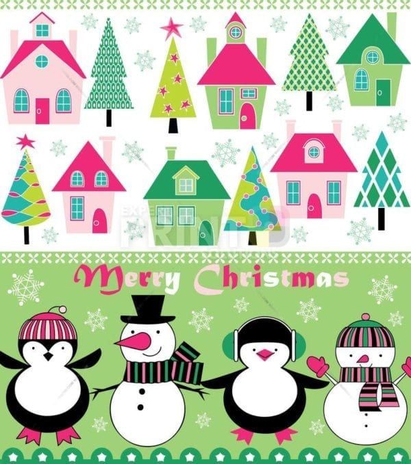 Christmas - Winter Village Friends - Merry Christmas Dishwasher Sticker