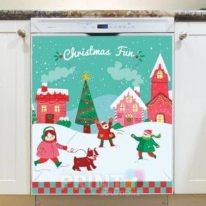 Christmas - Winter Holiday - Christmas Fun Dishwasher Sticker
