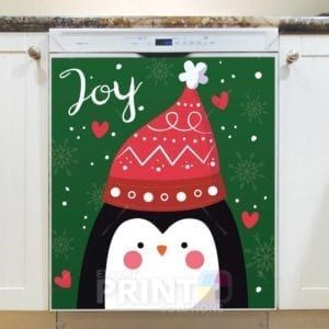 Christmas - Cute Penguin - Joy Dishwasher Sticker
