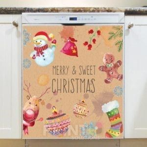 Christmas - Merry and Sweet Christmas Dishwasher Sticker