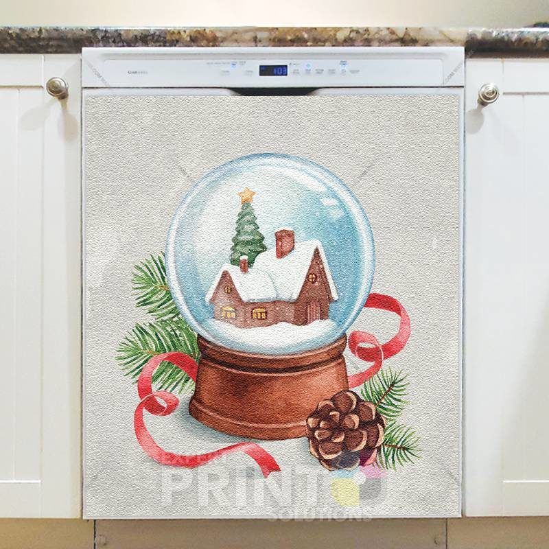 Christmas - Beautiful Snowglobe Dishwasher Sticker