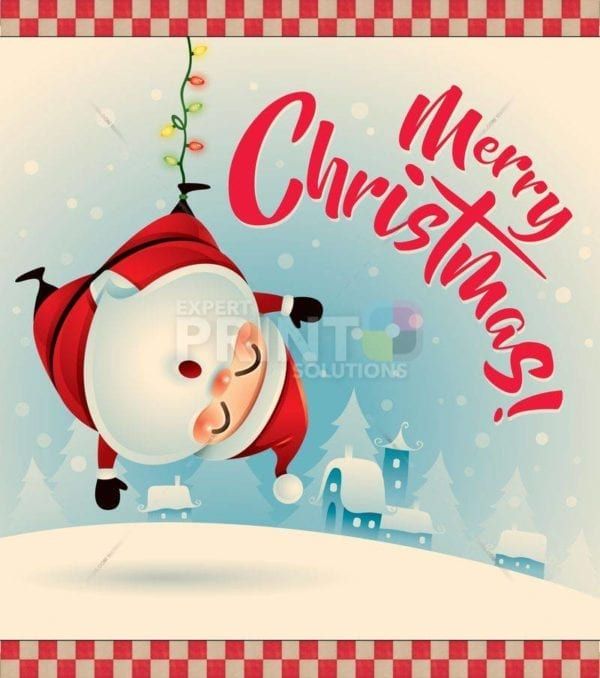 Christmas - Cute Fat Santa #2 - Merry Christmas Dishwasher Sticker