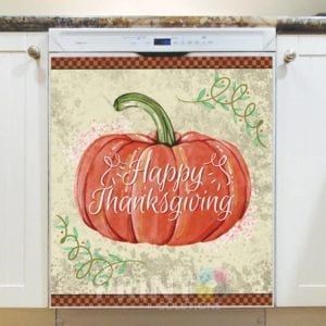 Happy Thanksgiving Pumpkin #2 Dishwasher Sticker