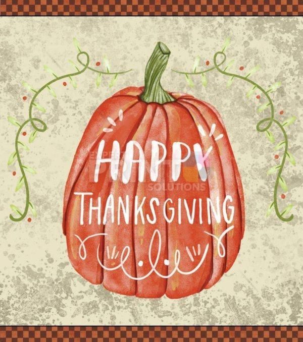 Happy Thanksgiving Pumpkin Dishwasher Sticker