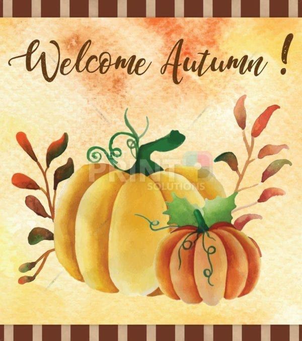 Welcome Autumn Pretty Pumpkins Dishwasher Sticker
