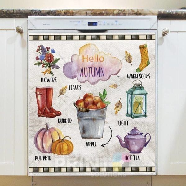 Hello Autumn Dishwasher Sticker