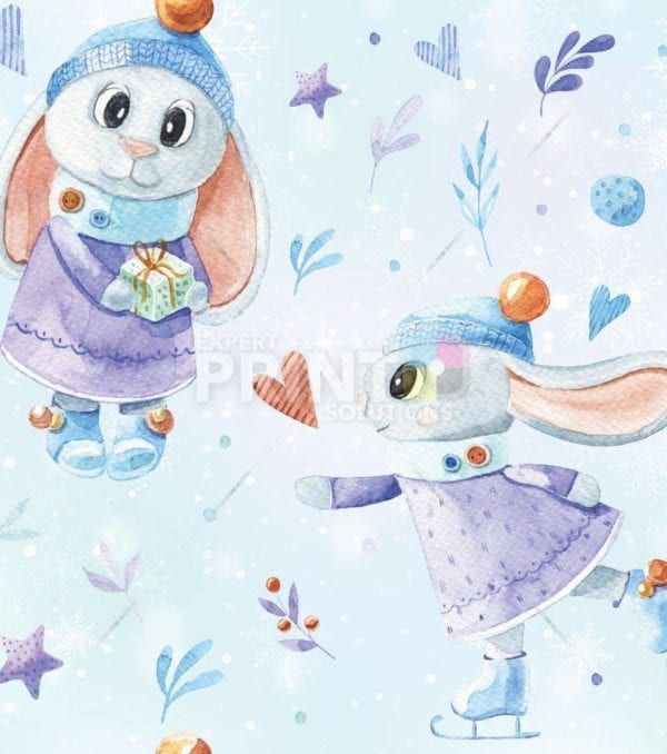 Christmas - Christmas Bunnies #2 Dishwasher Sticker