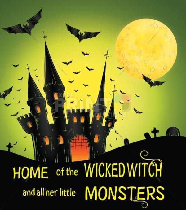 Home of the Wicked Witch - and all her little Monsters Dishwasher Sticker