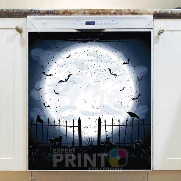 Midnight Full Moon Dishwasher Sticker