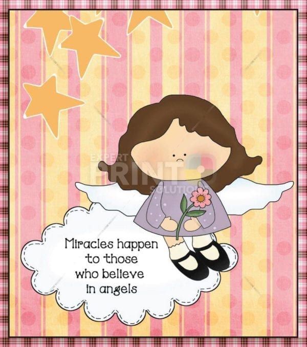 Cute Little Angel #2 - Miracles happen to those who believe in angels Dishwasher Sticker
