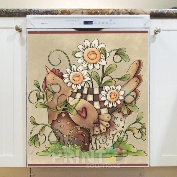 Prim Country Chicken Dishwasher Sticker