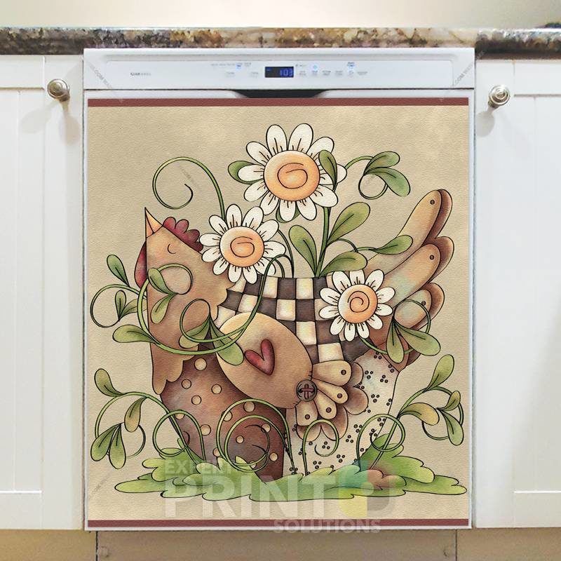 Prim Country Chicken Dishwasher Sticker