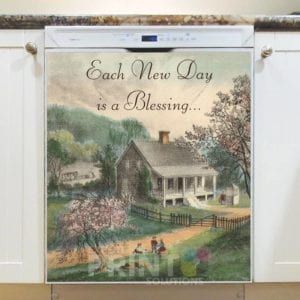Peaceful Country Home - Each New Day is a Blessing Dishwasher Sticker