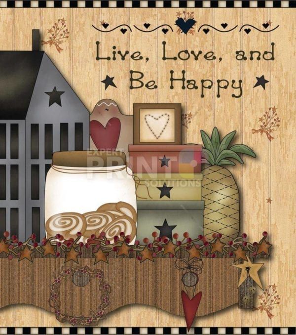 Live Love & Be Happy Dishwasher Sticker