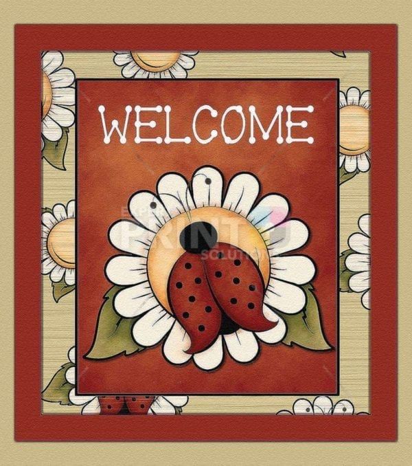 Welcome with Ladybug #2 Dishwasher Sticker