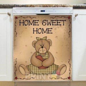 Home Sweet Home Teddy Bear Dishwasher Sticker