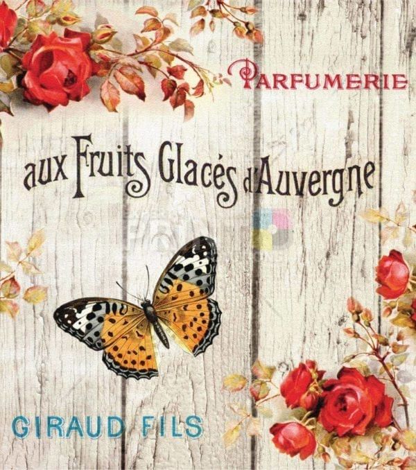 Shabby Chic Design - Parfumerie aux Fruits Glaces dAuvergne Dishwasher Sticker