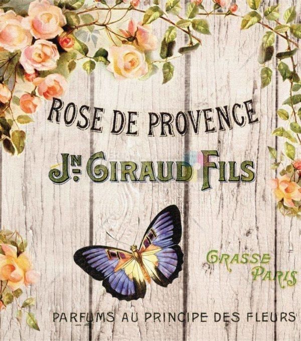 Shabby Chic Design - Rose de Provence Parfums au Principe des Fleurs Dishwasher Sticker