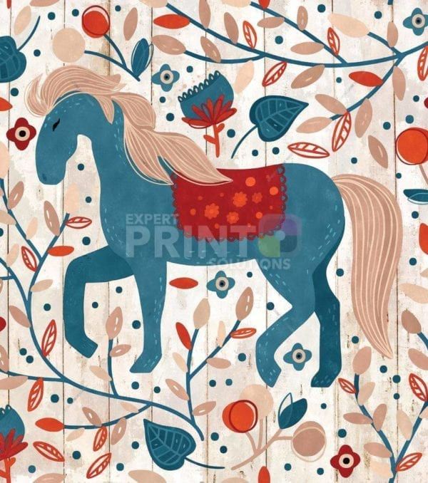 Bohemian Folk Art Horse Dishwasher Sticker