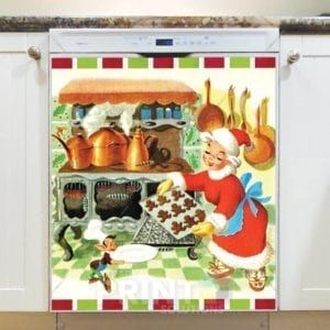 Mrs. Santa's Kitchen Dishwasher Sticker
