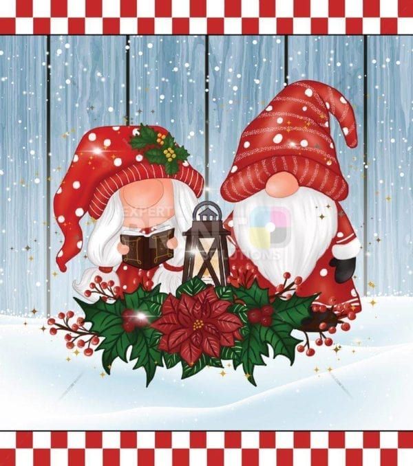 Cute Christmas Gnome Couple Dishwasher Sticker