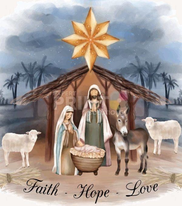 The Holy Family - Faith Hope Love Dishwasher Sticker