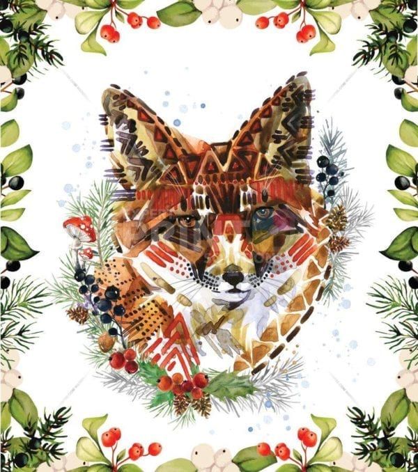 Scandinavian Winter Animals - Fox Dishwasher Sticker