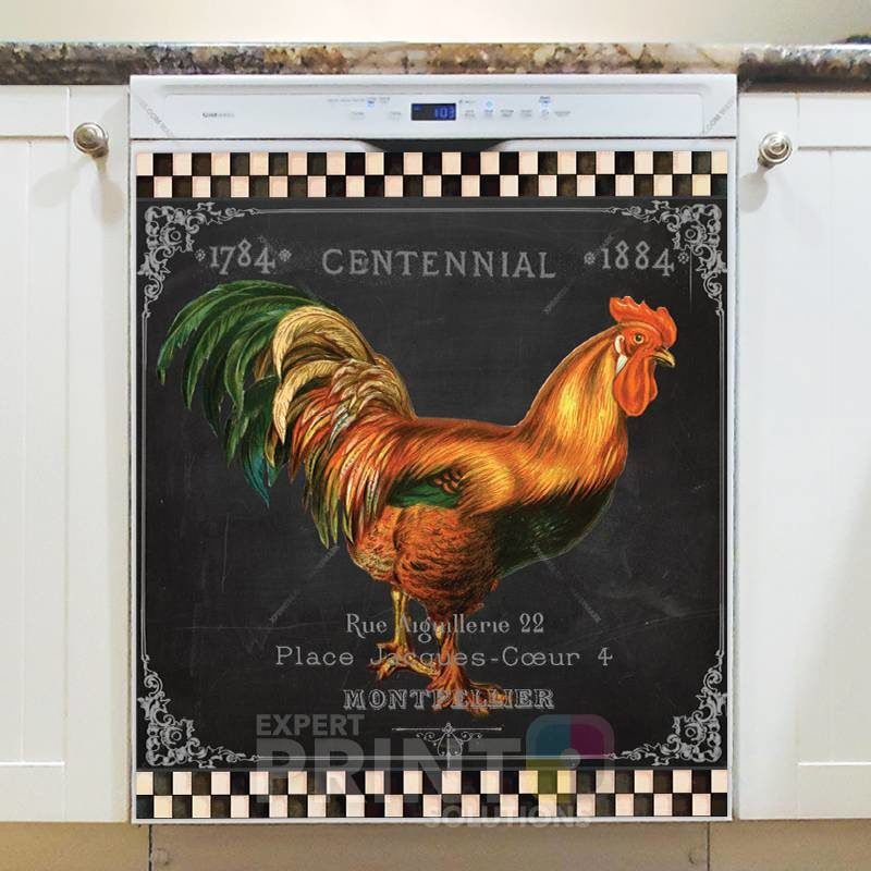 Vintage Farmhouse Rooster #3 Dishwasher Sticker