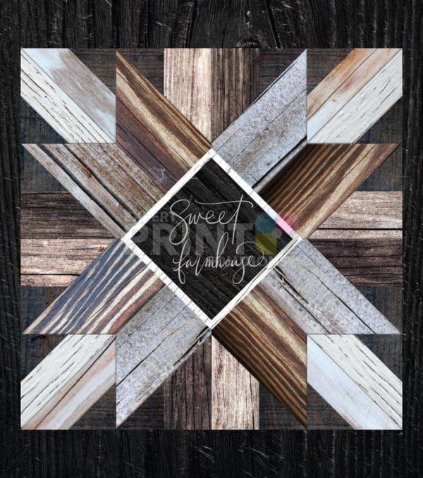 Farmhouse Barn Wood Quilt Tiles #3 Dishwasher Sticker