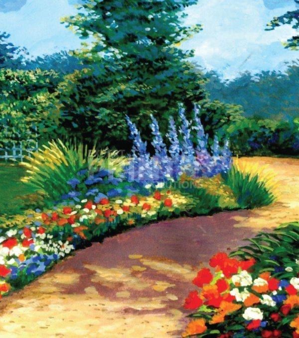 Garden Flower Path Dishwasher Sticker