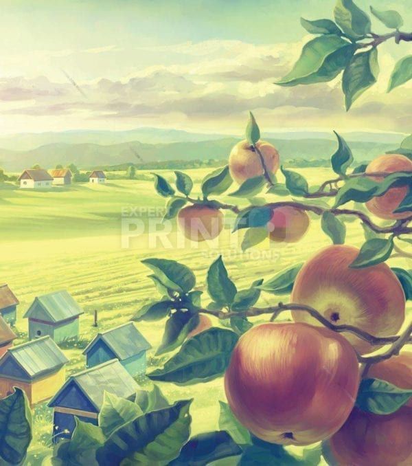 Mountain Side Orchard Over Looking the Village Dishwasher Sticker