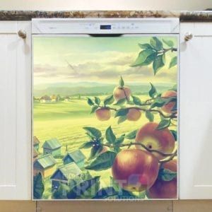 Mountain Side Orchard Over Looking the Village Dishwasher Sticker