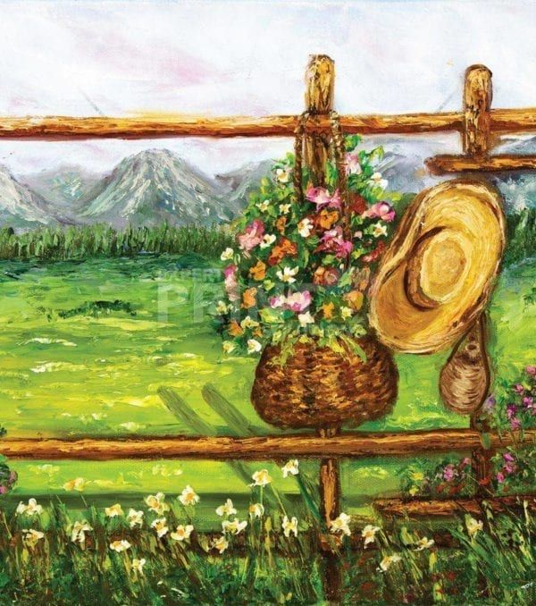 Summer Flower Garden Fence Dishwasher Sticker