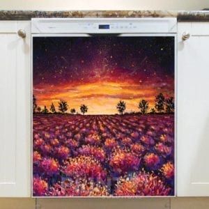 Beautiful Lavender Field after Sunset Dishwasher Sticker