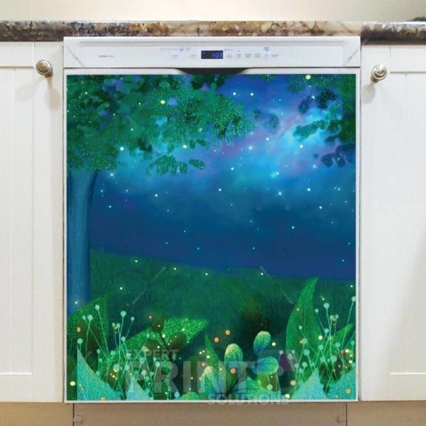 Summer Night with Fireflies Dishwasher Sticker