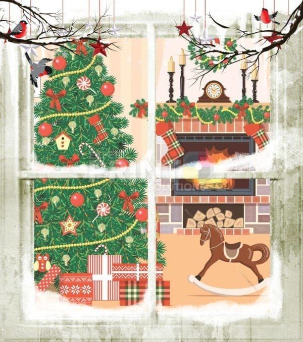 Christmas - Christmas Window Dishwasher Sticker