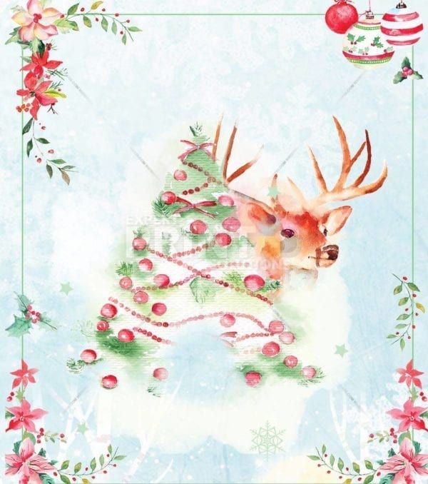 Christmas - Gorgeous Christmas Deer Dishwasher Sticker