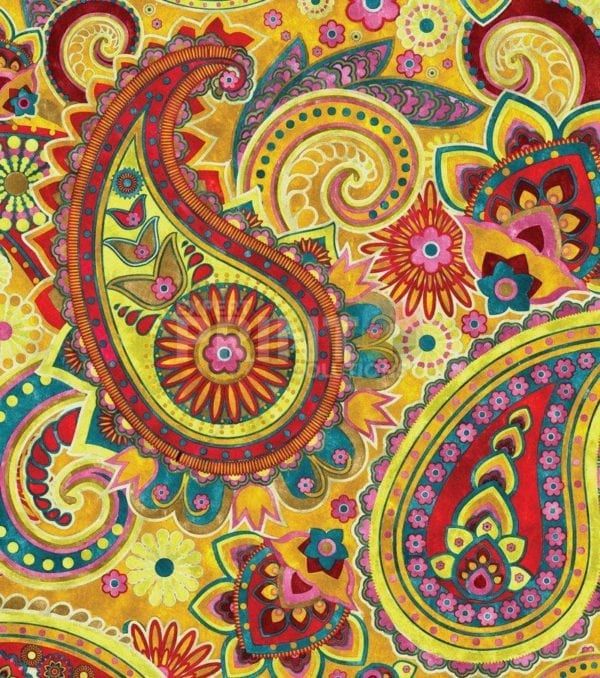 Beautiful Folk Ethnic Native Boho Paisley Design #18 Dishwasher Sticker