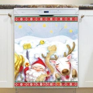 Christmas - Tired Santa Dishwasher Sticker