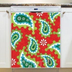 Beautiful Folk Ethnic Native Boho Paisley Design #22 Dishwasher Sticker