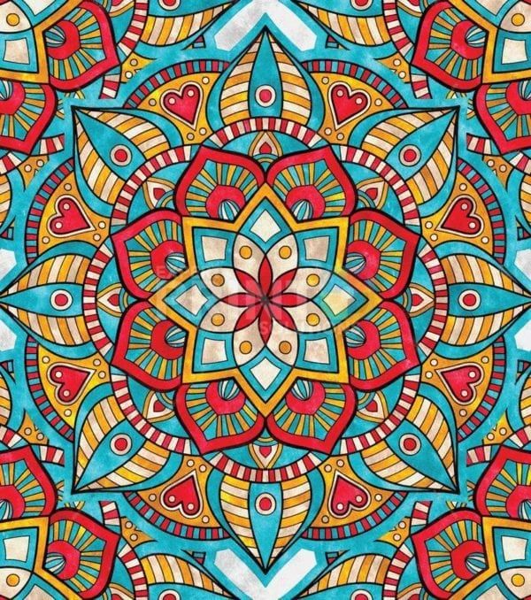 Beautiful Colorful Mandala Ethnic Bohemian Design Dishwasher Sticker