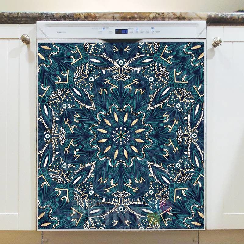 Beautiful Ethnic Native Boho Colorful Mandala Design #2 Dishwasher Sticker