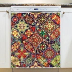 Beautiful Ethnic Native Boho Colorful Mandala Design #7 Dishwasher Sticker