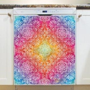 Beautiful Ethnic Native Boho Colorful Mandala Design #9 Dishwasher Sticker
