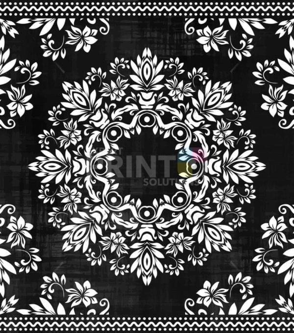 Beautiful Ethnic Folk Boho Black and White Mandala Design Dishwasher Sticker
