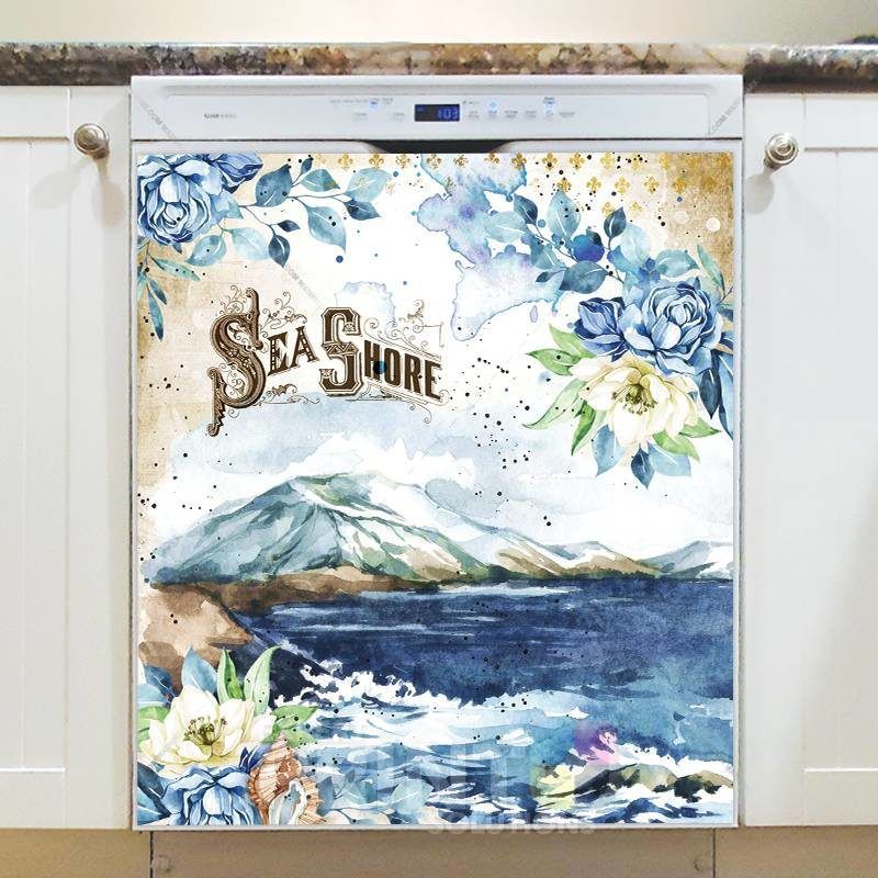Vintage Shabby Chic SeaWorld - Seashore Dishwasher Sticker