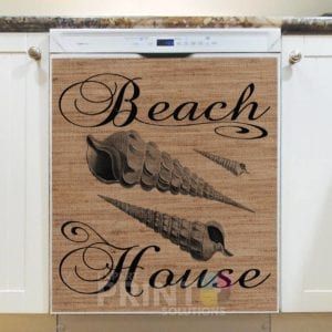 Farmhouse Burlap Pattern - Beach House Dishwasher Sticker