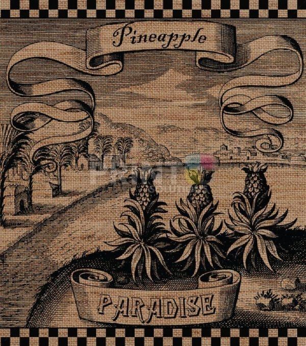 Farmhouse Burlap Pattern - Pineapple Paradise Dishwasher Sticker